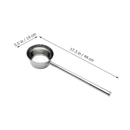 Cabilock 17.32In Long Handle Stainless Steel Water Ladle Multipurpose Kitchen Scoop for Soup and Water Serving Ergonomic Design for Home and Restaurant Use - size: 44X14CM