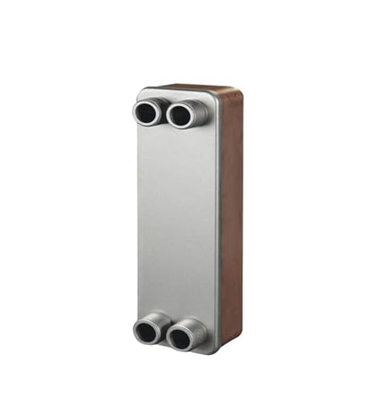 Female Thread Plate Wort Chiller Version 10 Plates Brazed Plate Heat Exchanger, 0.11m2 Heat Transfer Areas, Stainless Steel Heat Exchanger with R3/4" Fitting