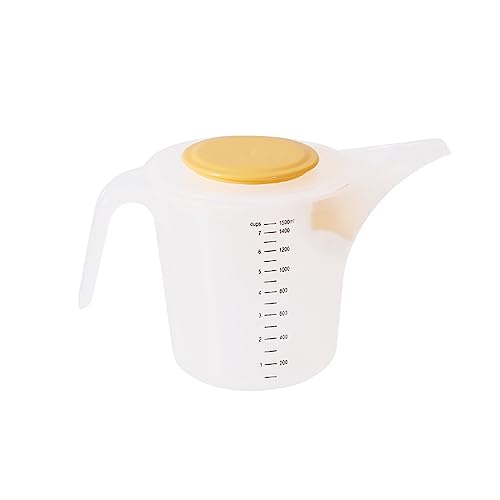 Measure Pitcher with Splashs Cover Multipurpose Measuring Cup Mixing Pitcher 1500ml Large Capacity Plastic Pour Cup