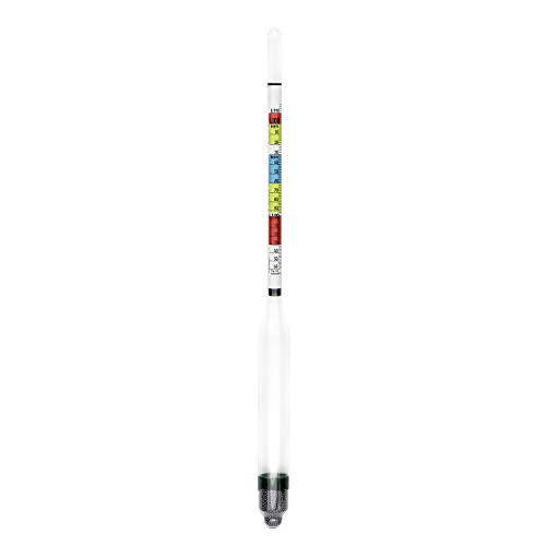 Circrane Triple Scale Hydrometer, Alcohol Hydrometer for Brew Beer, Wine, Mead and Kombucha, ABV, Brix and Gravity Test Kit, Home Brewing Supplies - style: Single Hydrometer
