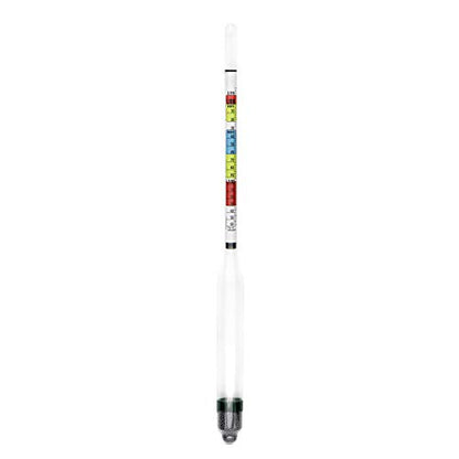 Circrane Triple Scale Hydrometer, Alcohol Hydrometer for Brew Beer, Wine, Mead and Kombucha, ABV, Brix and Gravity Test Kit, Home Brewing Supplies - style: Single Hydrometer
