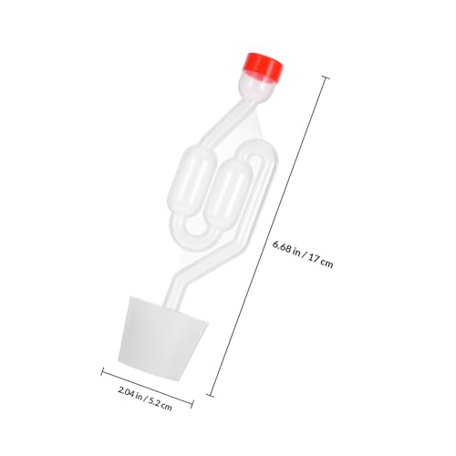 TIDTALEO 3pcs S-shaped Airlocks for Fermentation, Brewing Air Locks for Wine, Beer, and Pickling, with 9# Perforated Valves for Home Brewing Accessories