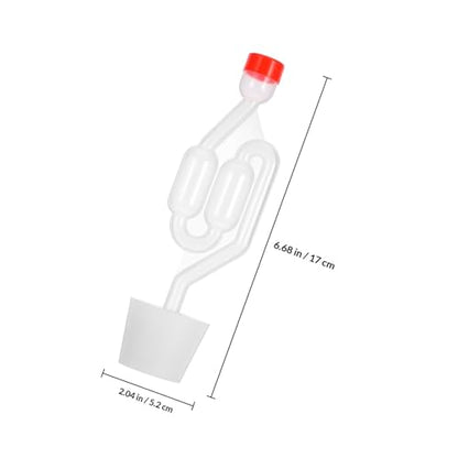 TIDTALEO 3pcs S-shaped Airlocks for Fermentation, Brewing Air Locks for Wine, Beer, and Pickling, with 9# Perforated Valves for Home Brewing Accessories