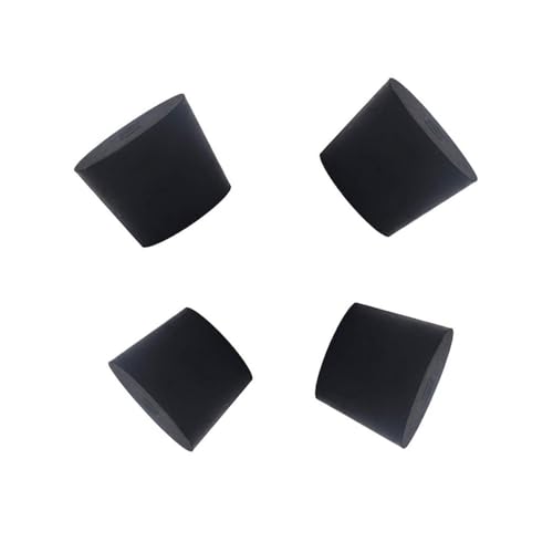 Laboratory Grade Rubber Stoppers, 4 Pieces Assorted Tapered Bungs Set, 9# Solid Black Round Rubbers Hole Plugs - size: 4pcs 9#
