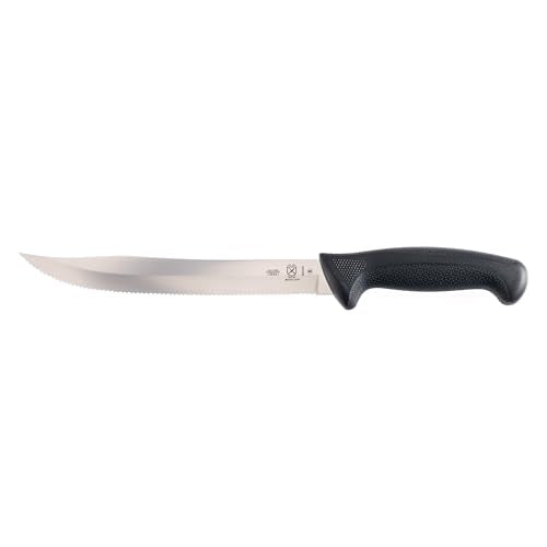 Mercer Culinary Millennia Black Handle Scalloped Utility Slicer, 9-Inch - style: Utility Slicer 9-Inch