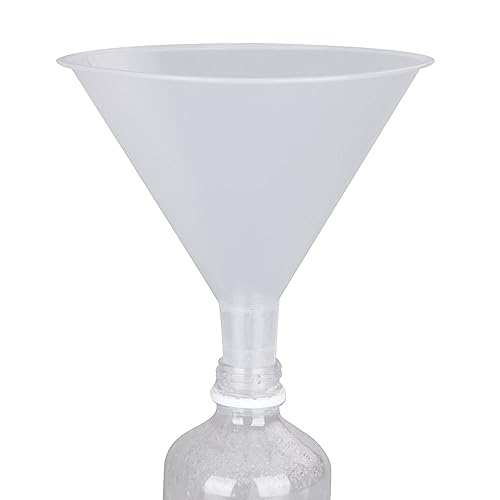 ABuff 8PCS Plastic Funnels, 6 Inch Wide Mouth Large Clear Plastic Funnels Oil Funnel Liquid Transfer Funnel for Liquid, Spices, Powder, Lotion, Oils