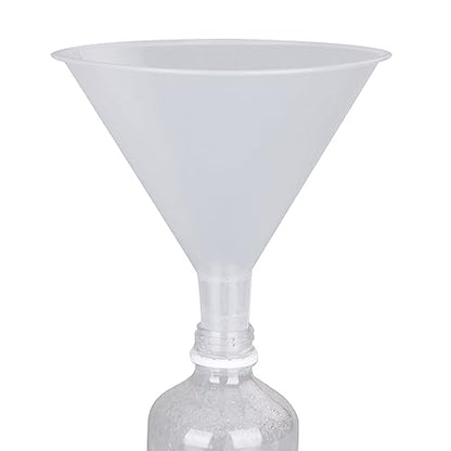 ABuff 8PCS Plastic Funnels, 6 Inch Wide Mouth Large Clear Plastic Funnels Oil Funnel Liquid Transfer Funnel for Liquid, Spices, Powder, Lotion, Oils