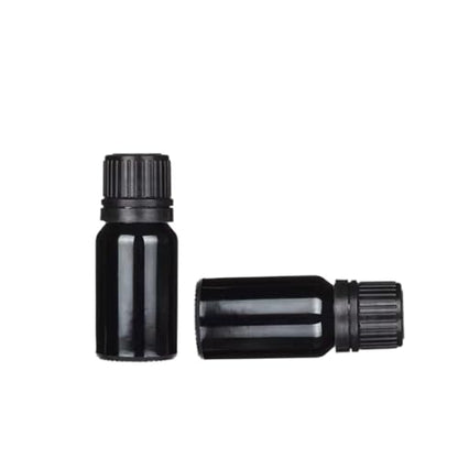 24 Pack 10ml Black Glass Essential Oils Bottles Empty Glass Dropper Vials Sample Bottle With Orifice Reducer and lid,for Aromatherapy Oils (Black, 10ml) - color: Black
