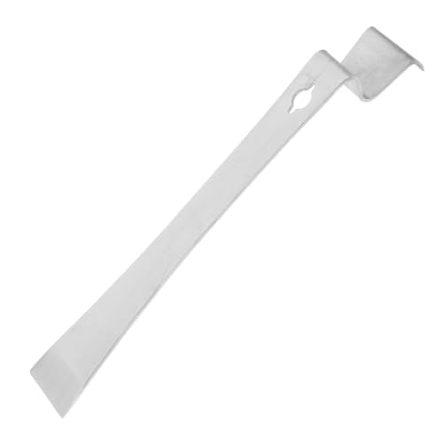 INOOMP Beekeeping Hive Tool Beekeeper Scraper Equipment Stainless Steel with Curved Scraper for Scraping Beeswax and Propolis and Prying Screws, Silver for Hive Frame Cleaning