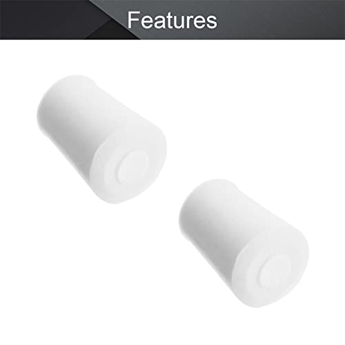 Othmro 2Pcs Drilled Rubber Stopper with Airlock, White Drilled Bungs Stopper with 1.38" Hole for Fermentation Use, Homebrewing Beer Kombucha Airlock Stopper