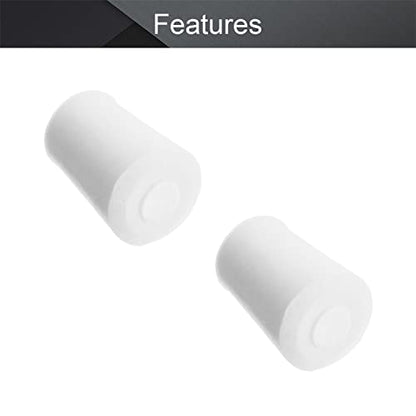 Othmro 2Pcs Drilled Rubber Stopper with Airlock, White Drilled Bungs Stopper with 1.38" Hole for Fermentation Use, Homebrewing Beer Kombucha Airlock Stopper