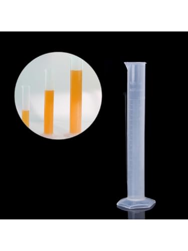 1PC 100ml Plastic Graduated Cylinder with Base Hydrometer Test Tube for Homebrew Beer Wine Making Lab Measuring