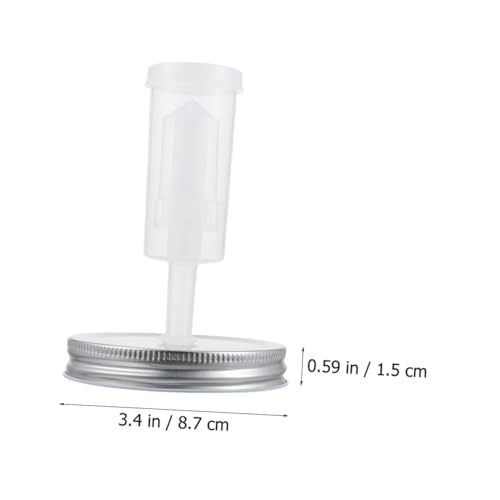 Fermentation Jar Lid Kit for Wide Mouth Mason Jars 87mm Diameter with Tinplate Lid and Airlock Fermenter Accessories for Pickling and Home Kitchen Use Random Color