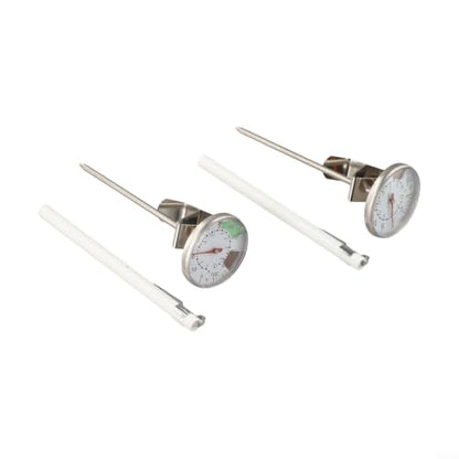 Stainless Steel Milk Frothing Thermometer 2 Pieces, Professional Coffee Thermometer with Clear for dial and Clip for Barista, for latte, for cappuccino, 30 to 210 Degrees F