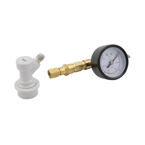 Home Brewing Ball Lock Pressure Relief Valve with Gauge 15psi Spunding Homebrew Beer Carbonation Regulator Brewing Accessories