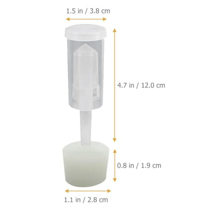 GALPADA Silicone Fermenting Airlocks and Plug Set for Home Brewing Wine Making, Conical White Wine Fermentation Valve with Hole Stopper, 3pcs Bubble Airlocks for Fermenters and Jars