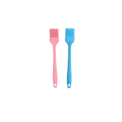 Silicone brush, Oil Brush for BBQ Kitchen Cooking Baking and Grilling (2 PCS,blue&pink) - color: blue&pink