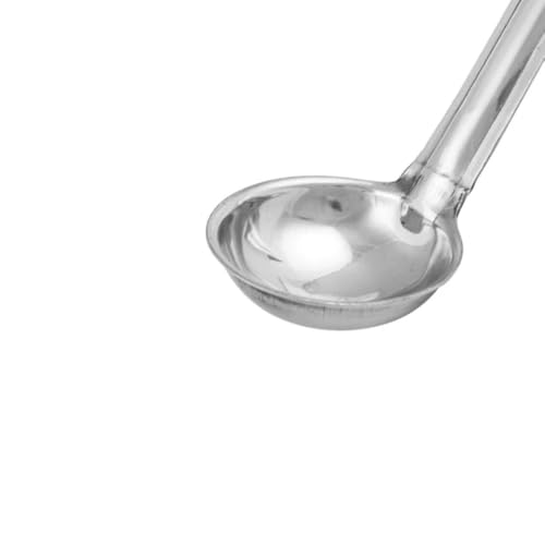 Soro Essentials- 1/2 oz Stainless Steel One-Piece Ladle with 6" Short Curved Tip Handle - Heavy-Duty Serving Ladle Spoon Serving Scoops Ladles Portioning for Restaurant Kitchen Cooking Soup