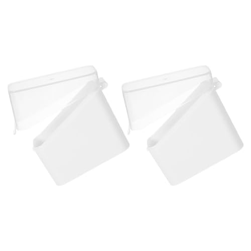 BESPORTBLE 2pcs Cheese Storage Boxes with Lids for Refrigerator, Food-grade Plastic Kitchen Containers for Fridge Cheese Organization and Preservation