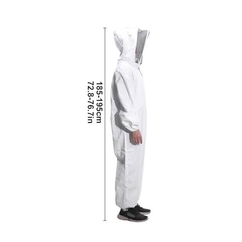 Beekeeping Protective Suit - Ventilated Cotton Outfit, Hooded Bee Protection Suit | Economy Beekeeping Clothing Gear, Comfortable Fabric for Beekeepers, Men, Women, Starter, Professional Handling - color: 2XL