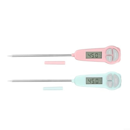 Digital Food Thermometer for Cooking, Baking, Candy, Meat & Baby Food - Read Kitchen Tool with Food-Safe Probe, Pink or Green(Pink)