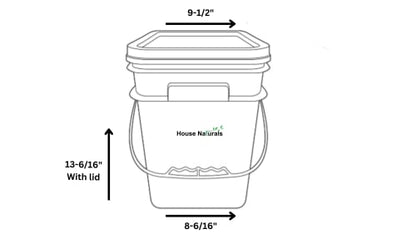 House Naturals 4 Gallon Square Bucket with Honey Gate for Beekeeping, Made in USA