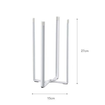 YAMAZAKI Home Tower Kitchen Multi Eco Stand - Multifunctional Plastic Bag Holder Bottle Dryer - Steel - color: White