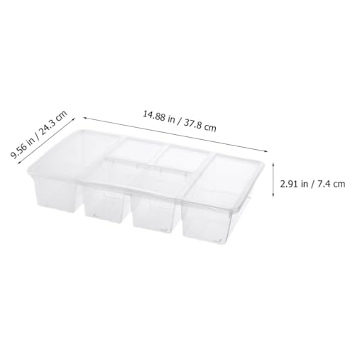 UPKOCH Divided Refrigerator Bin Lid Fridge Organizer Bins Small Storage Box Lid Food Fresh Containers