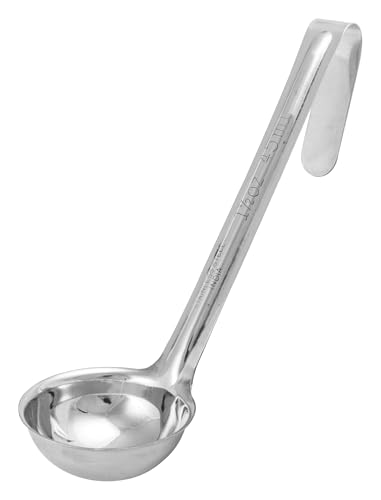 Winco One Piece Stainless Steel Ladle, 1.5 Ounce, 6" - color: Stainless, size: 1.5 Ounce, style: One Piece