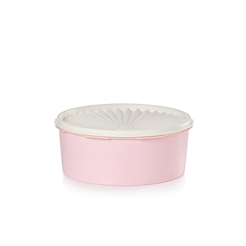 Tupperware Heritage Collection 7.6 Cup Cookie Canister, Vintage Light Pink Color, Dishwasher Safe and BPA Free Container (1.8 L) - color: Pink - Cookie