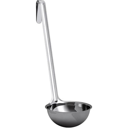 Super Sturdy, Ergonomic 6 Oz. Soup Ladle 1 Pk. Stainless Steel Ladles with Long Handles. Best Kitchen Accessories for Stirring, Portioning and Serving Soups, Chili and Stew in Restaurants and at Home - size: 6oz