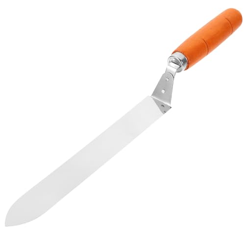 Alipis Stainless Steel Honey Uncapping Cutter Beekeeping Tool with Double Flat Cut and Wood Handle Rust-Resistant Honey Scraper in Beekeeping Random Color