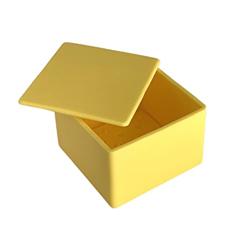 CapaBunga Cheese Vault for Soft Cheese - Reusable Artisan Cheese Storage Container for Fridge - Food Grade Silicone Cheese Container 5x5x3.5” - Easy to Clean Cheese Keeper for Refrigerator – Butter - color: Butter