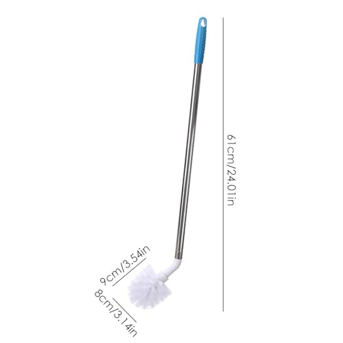 Stainless Steel Water Bucket Bottle Brush, 24" L-Shape, Nylon Bristles, 3 & 5 Gallon Jug Scrubber Brushes, Long Handle Household Cleaner Tool for Glass Carafe Drinking Bottle