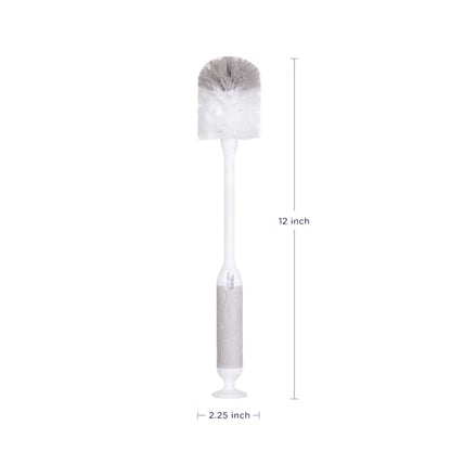 Ubbi Baby Bottle Cleaning Brush Set, Gray | Includes Nipple Brush, 2-in-1 Baby Bottle Brush Set, Standing Bottle Brush, Dishwasher Safe, Baby Registry Essential - size: One Size