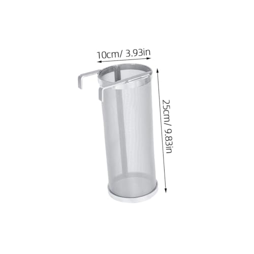 GLEAVI 1Pc Stainless Steel Filter Barrel with Hook Premium Wine Filter Cask for Home Brewing and Design for Easy Hops Straining