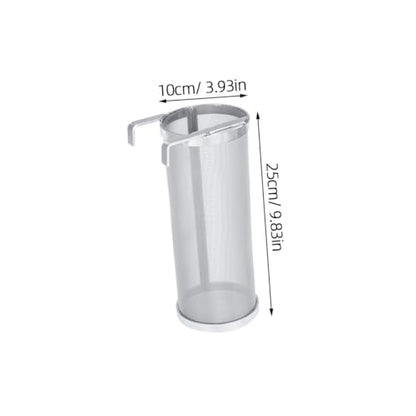 GLEAVI 1Pc Stainless Steel Filter Barrel with Hook Premium Wine Filter Cask for Home Brewing and Design for Easy Hops Straining