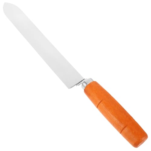 Toyvian Honey Uncapping Cutter Simple to Use Stainless Steel Manual Beekeeping Tool with Wood Handle 34 Cm Beekeeping Honey Scraper for Random Color