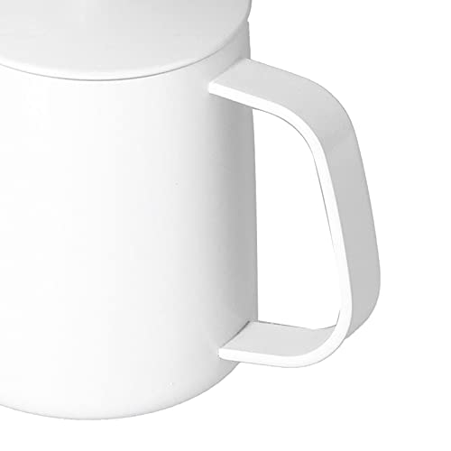 RiToEasysports 304 Stainless Steel Gooseneck Kettle with Thermometer Hole Coffee Pouring Pot Perfect for Hotels Restaurants, 8.6x5.4in (White 600ml) - color: White 600ml