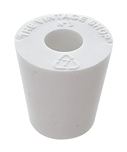 Rubber Stopper- Size 3- Drilled