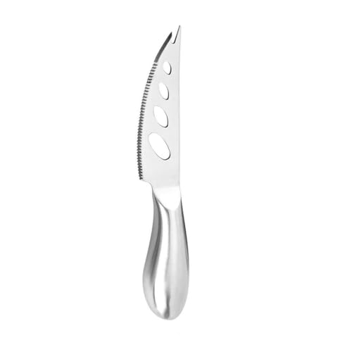 Stainless steel hollow handle cheese knife set 3Cr13 cheese butter fork baking special tool (9 knife types to choose from) one-piece molding easy to clean - size: Four hole sharp toothed cheese knife
