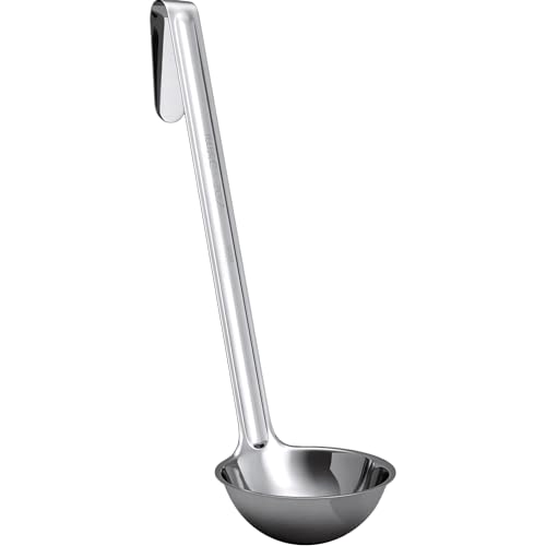 Super Sturdy, Ergonomic 2 Oz. Soup Ladle 1 Pk. Stainless Steel Ladles with Long Handles. Best Kitchen Accessories for Stirring, Portioning and Serving Soups, Chili and Stew in Restaurants and at Home - size: 2oz