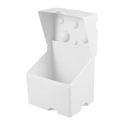 Sewroro Cheese Storage Box with Flip Lid 1pcs White Abs Plastic Airtight Cheese Container for Refrigerator Fresh-keeping
