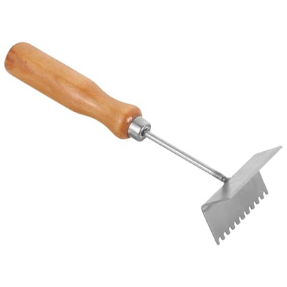 SECFOU Professional Beehive Scraper Tool with Stainless Steel Blade and Wooden Handle for Lifting Frames and Scraping Excess Wax, Sturdy Beekeeping Shovel for Beekeepers and Beekeeping
