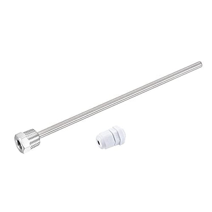 uxcell 8mm Dia G1/2 Thermowell Weldless Stainless Steel 304 with Cable Gland 250mm Length for Beer Fermenter, White - color: White, size: G1/2 x 250mm