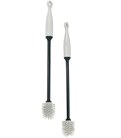 Iconikal 2-Pack Silicone Bottle Brush 12-Inch Gray - Flexible Non-Scratch Cleaner for Water Bottles, Tumblers, Shakers