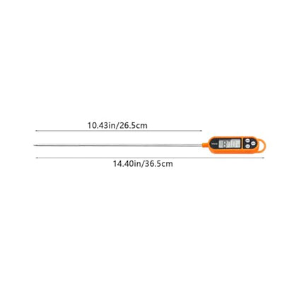 1/3pcs Candy Thermometer Digital Instant Read for Meat Kitchen Cooking Food Oil Deep Fry BBQ Grill Smoker (1, 14.4in) - size: 14.4in