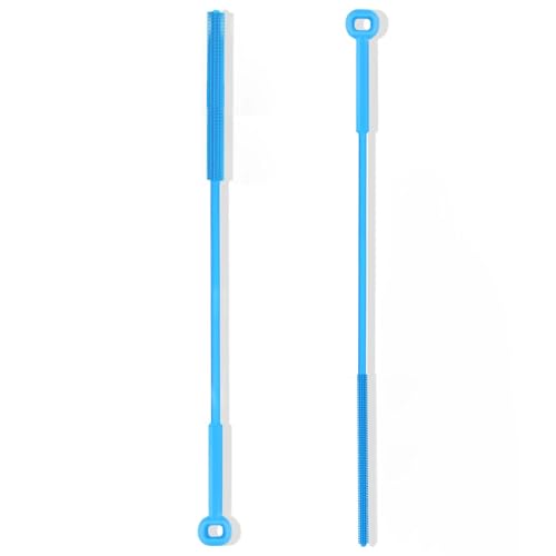 XANGNIER Silicone Straw Cleaner Brush,2 Pcs Reusable Extra Long Straw Cleaner Brush for Cleaning Plastic Metal Stainless Steel Glass Boba Clear Smoothie Travel Drinking Straws,Straw Cover - size: 2 pack