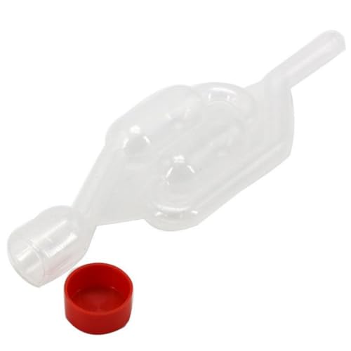 Wine Exhaust Valve One-Way Exhaust Water Seal Air Lock for Wine Making Home Brewing Beer Cider Transparent Fermentation Airlock with Lid 2 Pack 6.69 X 1.96 X 0.59 in
