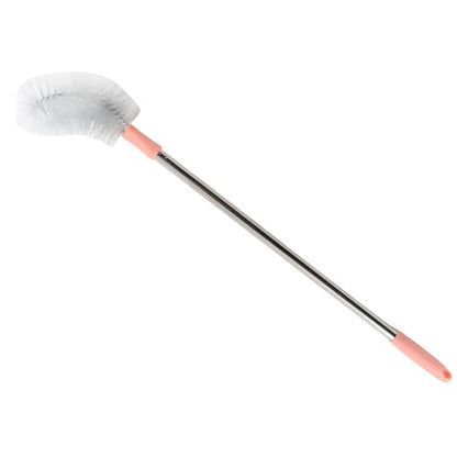 Long Bottle Brush, 70cm Stainless Steel Handle Bendable Head Bottle Cleaner Brush for Household Office (Pink) - color: Pink